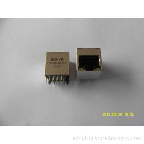 180 degree 10/100 BASE Tab-Up RJ45 Single Port Moudlar plug